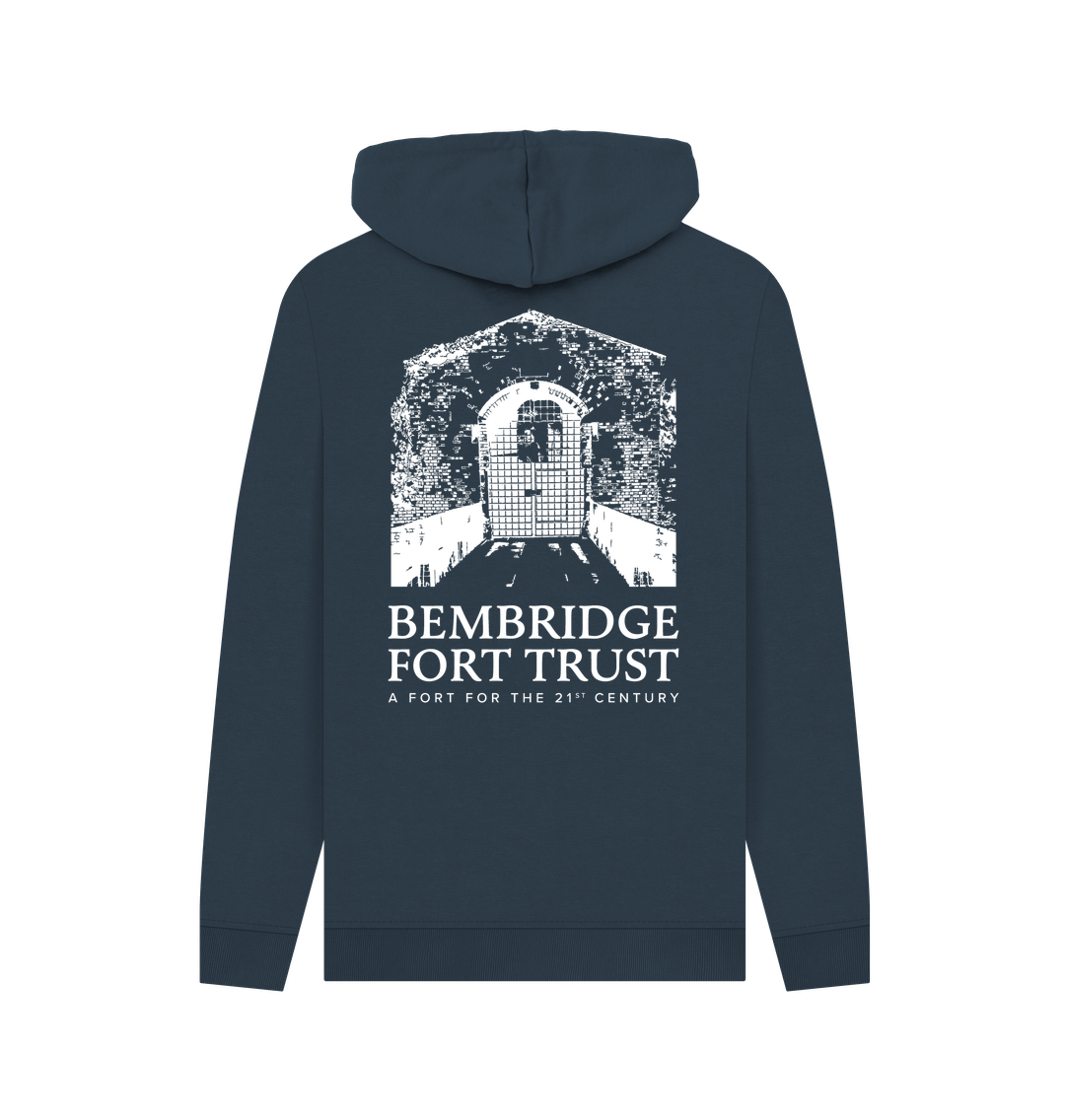 Navy Printed Hoody