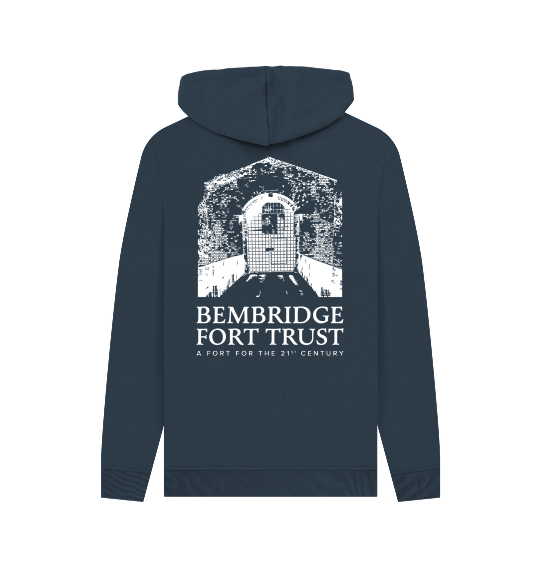 Navy Printed Hoody