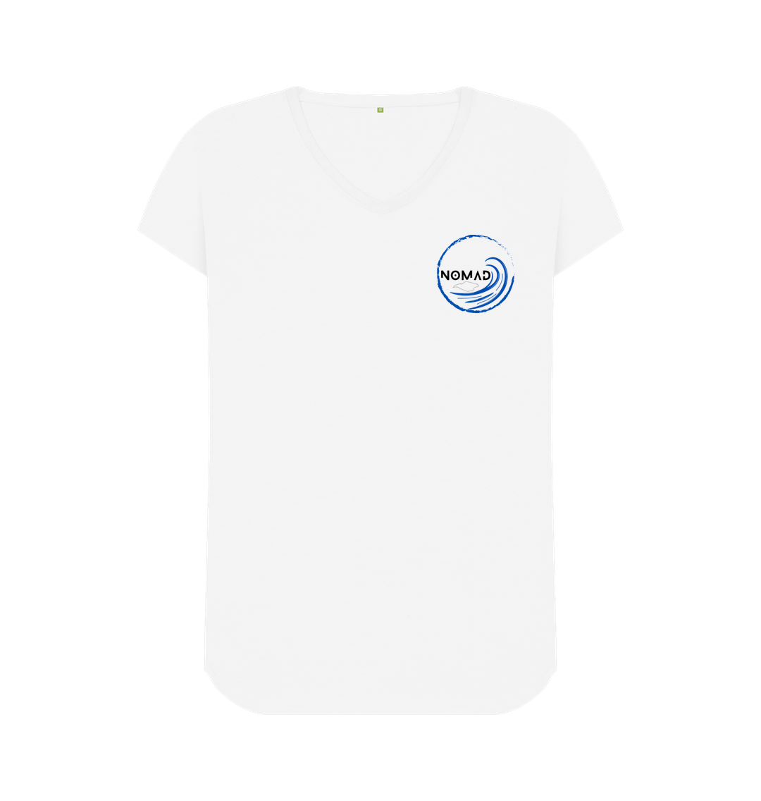 White Nomad IOW V neck T shirt \"Hearty\"