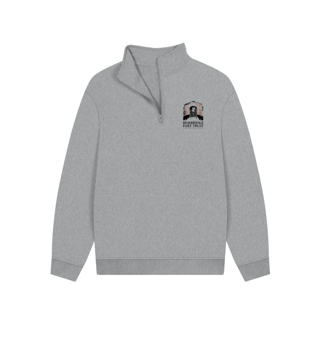 Athletic Grey Bembridge Fort Unisex Quarter-Zip Sweatshirt