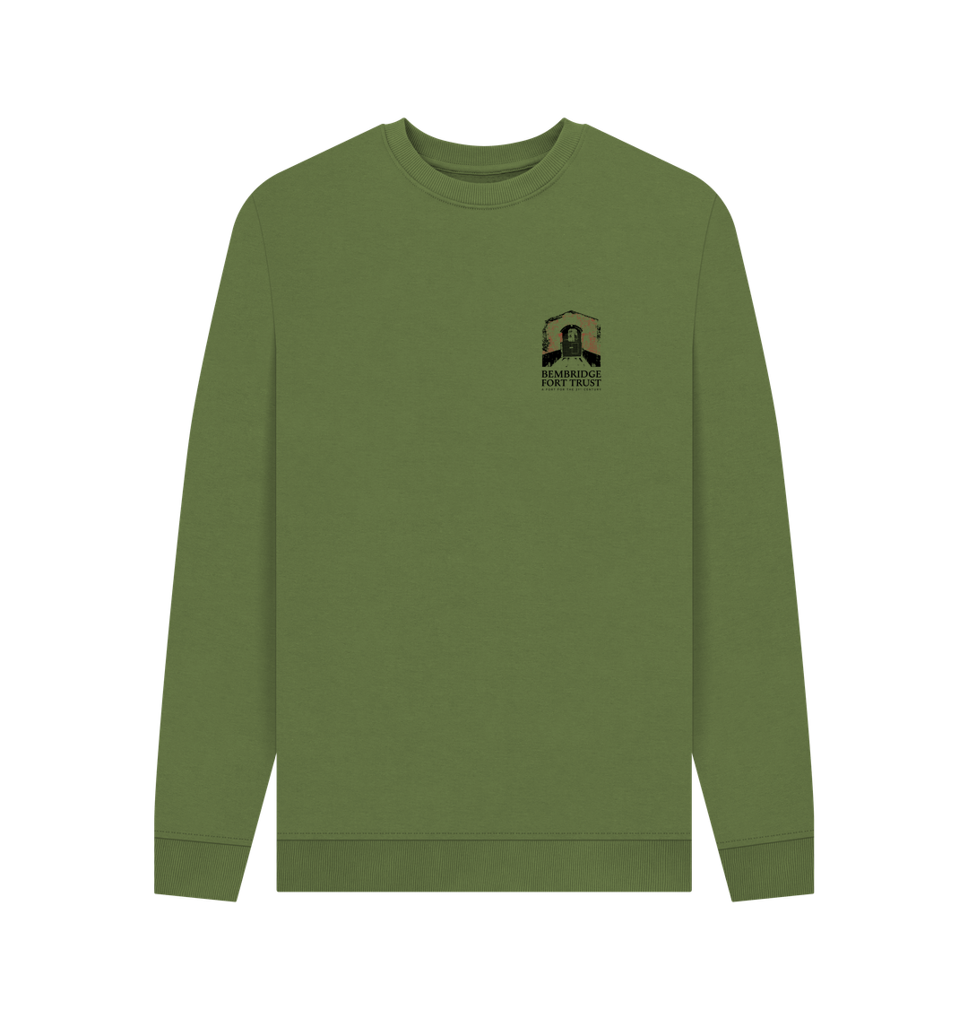 Khaki Bembridge Fort crew neck sweater
