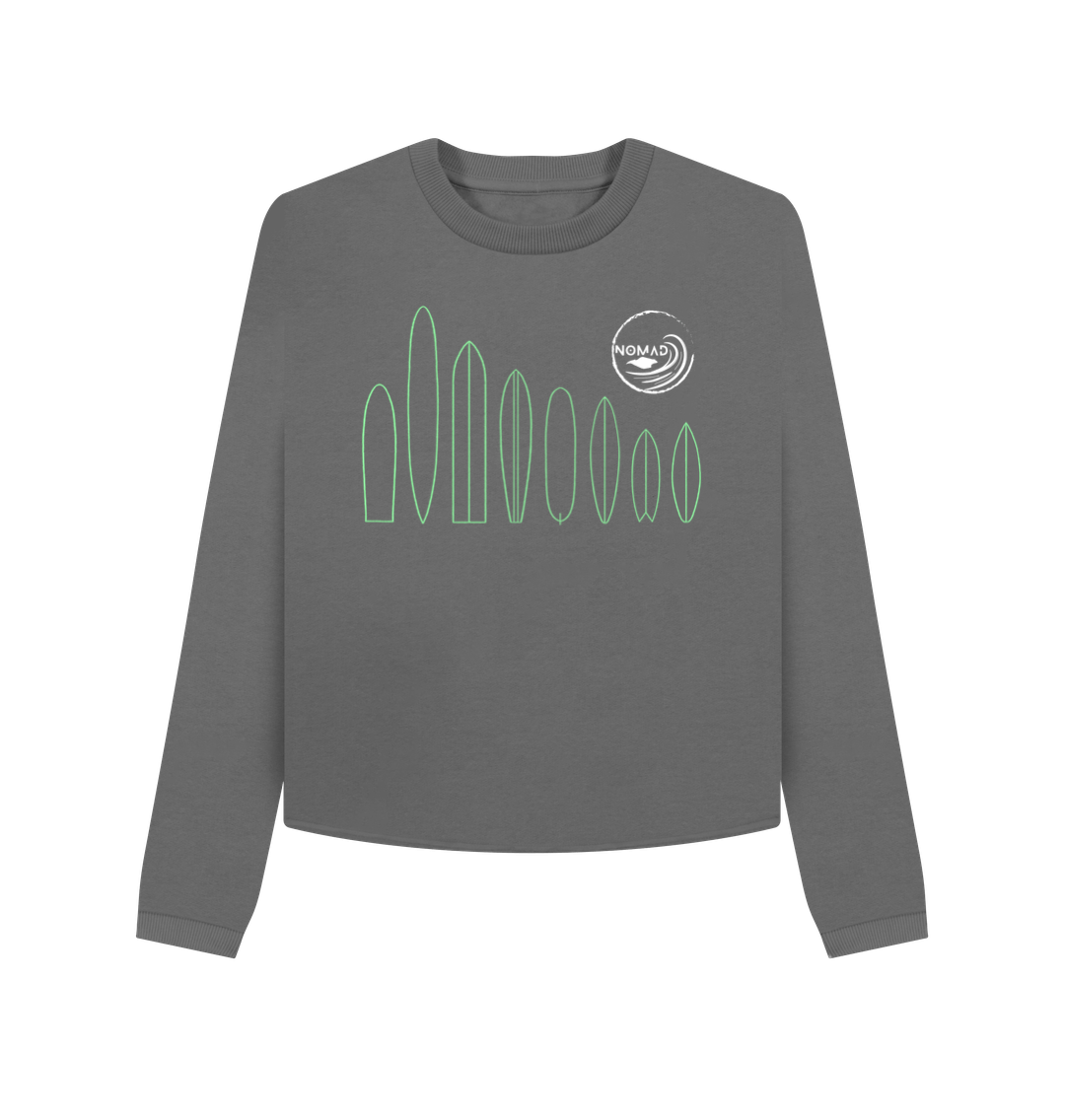Slate Grey Nomad IOW Women's Boxy Jumper \"Sizing up\"