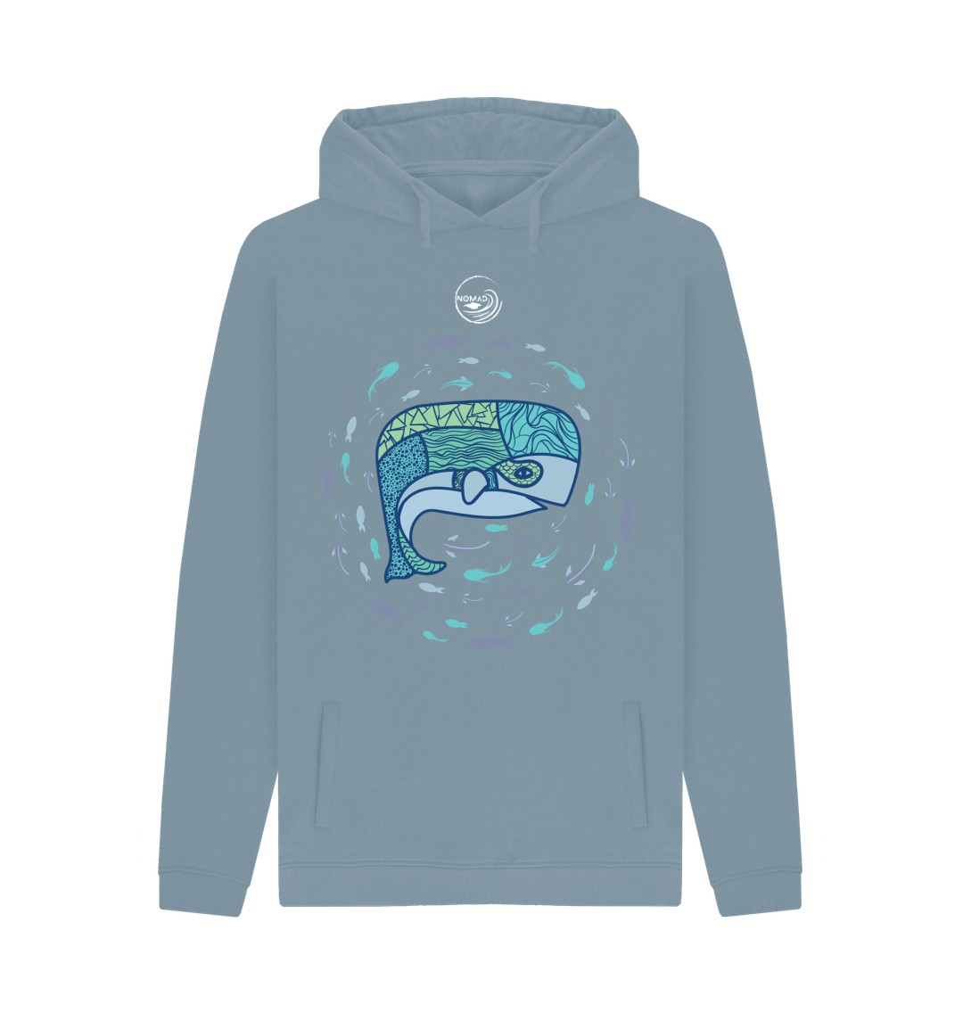Stone Blue Printed Hoody