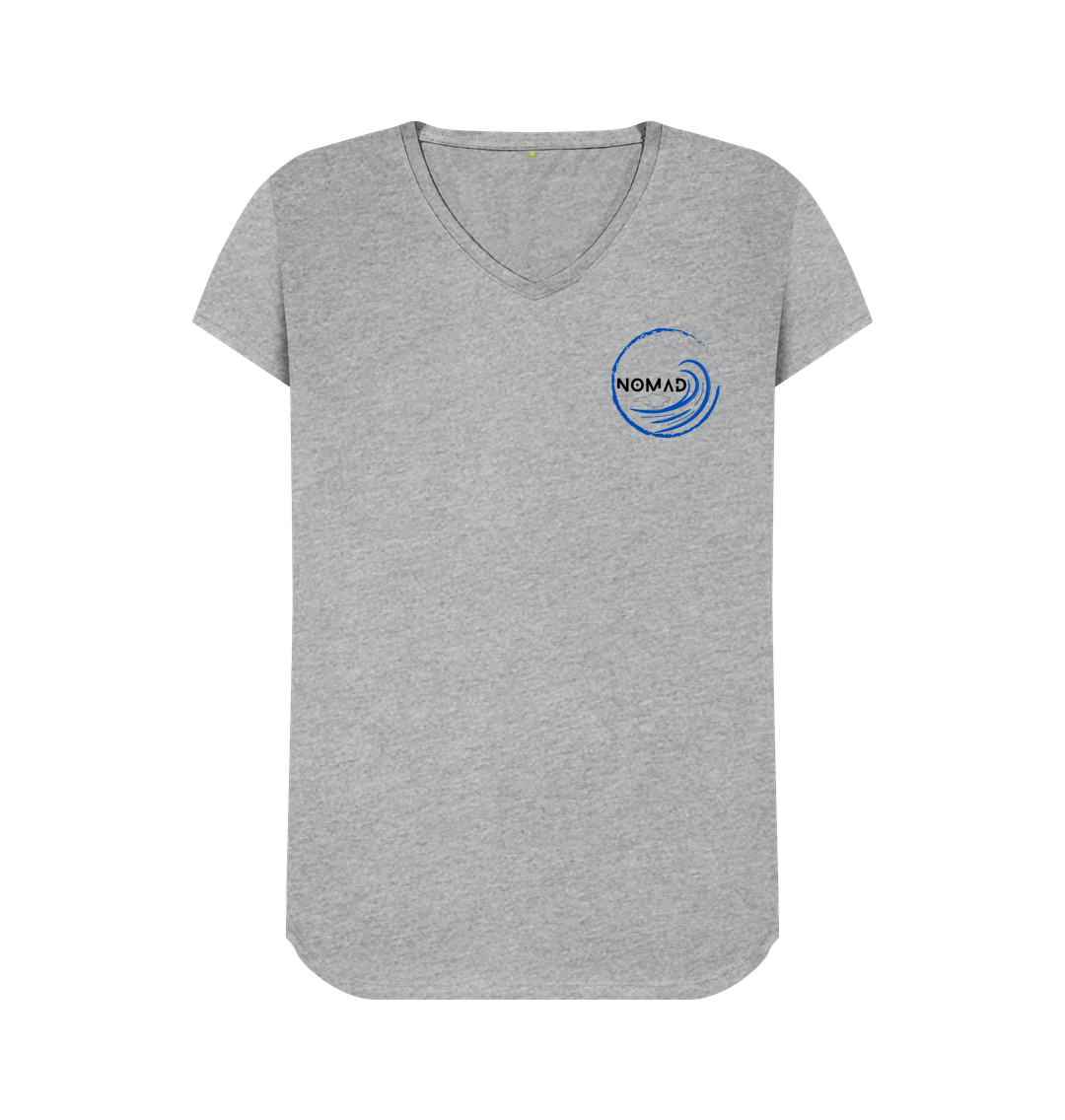 Athletic Grey Nomad IOW V neck T shirt \"Hearty\"