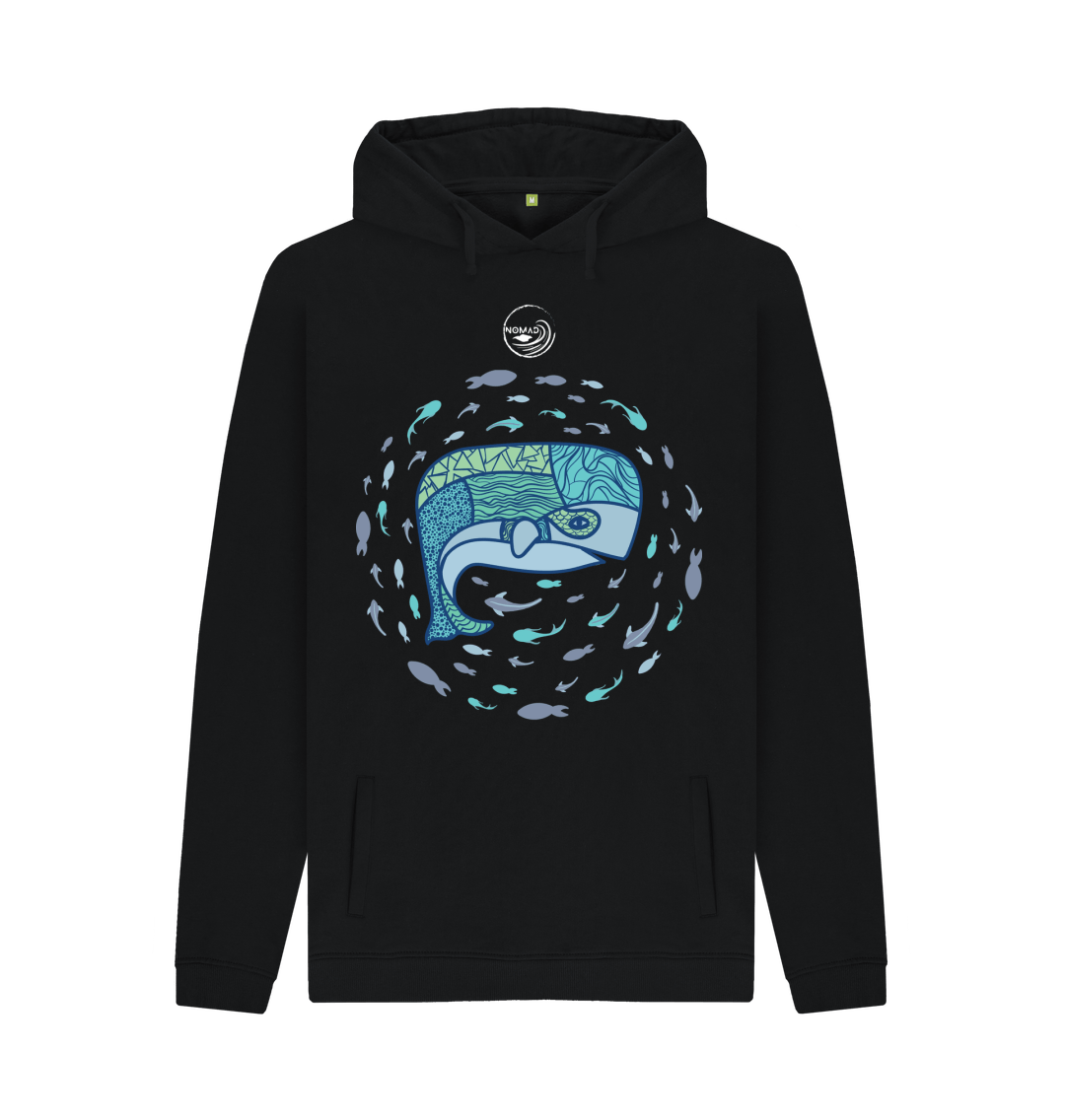 Black Printed Hoody