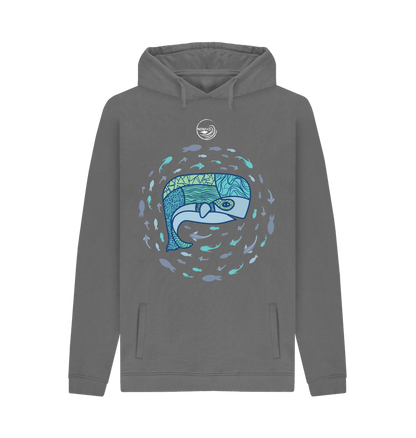 Slate Grey Nomad IOW Hoodie \"Whales World\"