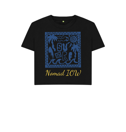 Black Nomad IOW Women's Boxy Tee \"Tiki Surfer\"