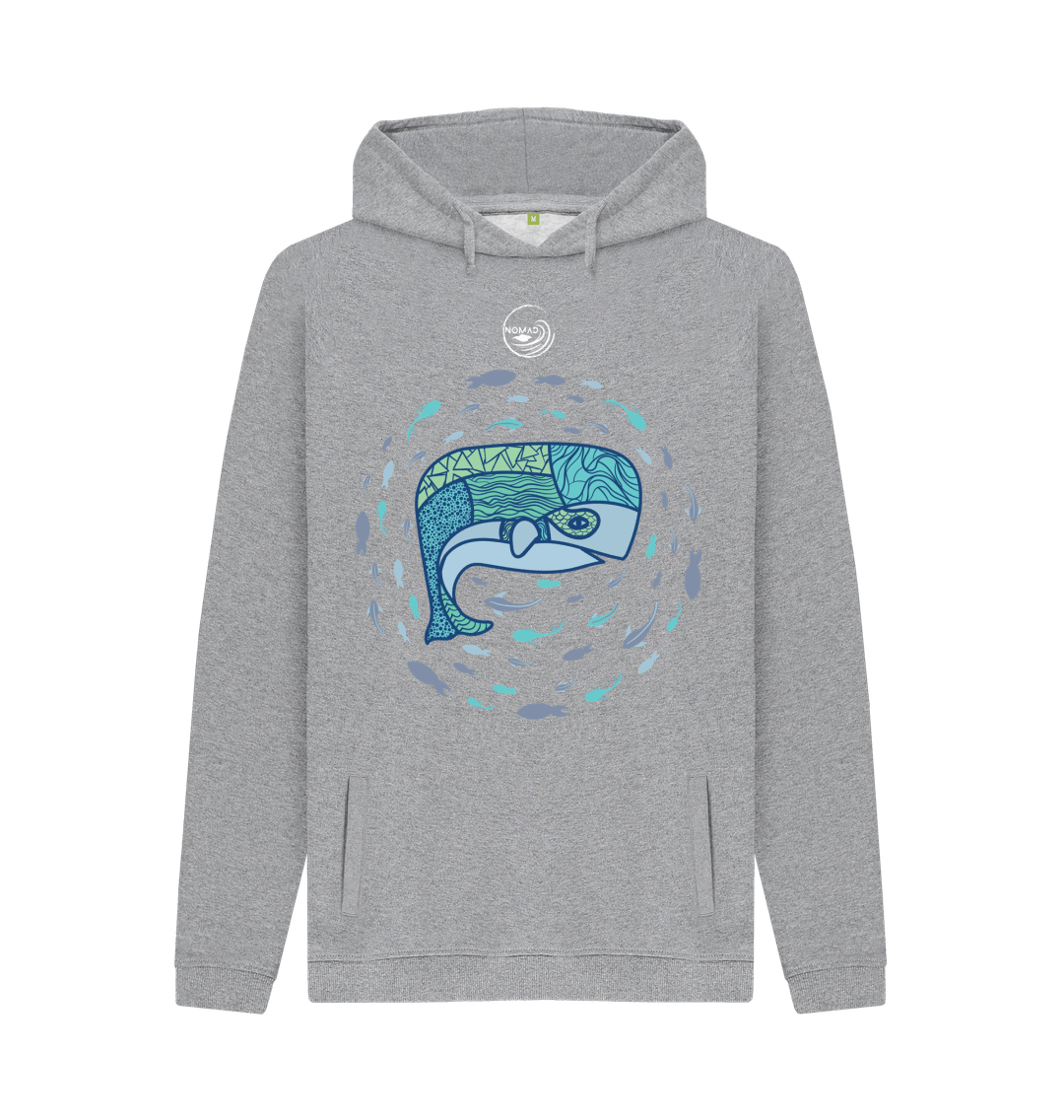 Light Heather Nomad IOW Hoodie \"Whales World\"