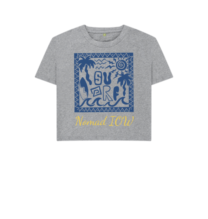 Athletic Grey Nomad IOW Women's Boxy Tee \"Tiki Surfer\"