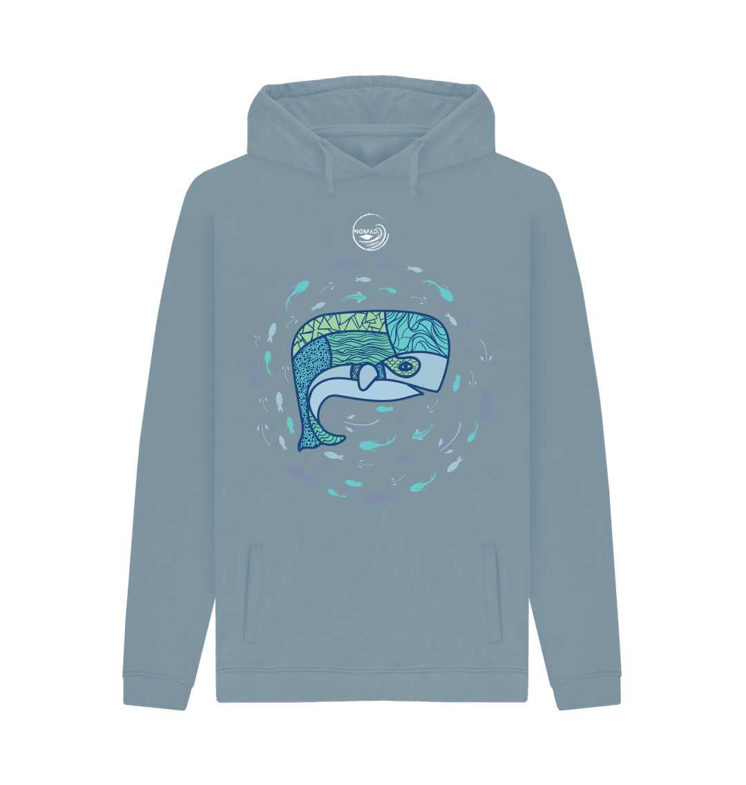 Stone Blue Nomad IOW Hoodie \"Whales World\"